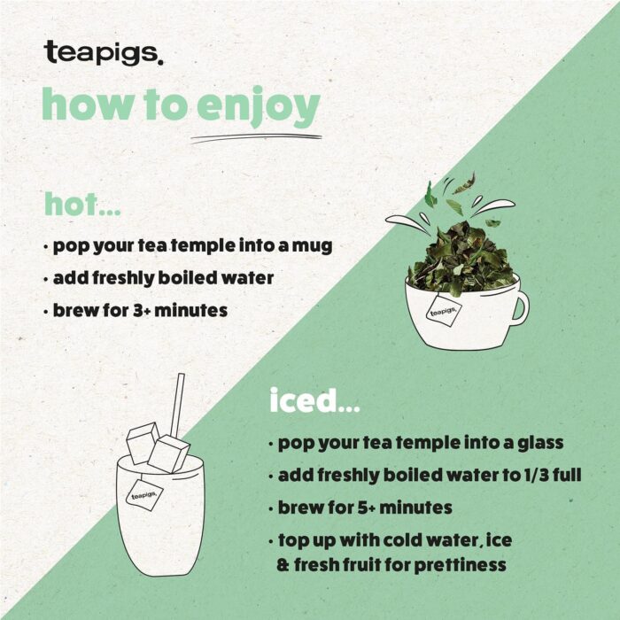 teapigs Mao Feng Green Tea - Green Tea Bags with Pure Mao Feng - Delicate and Natural Blend - 15 Temples