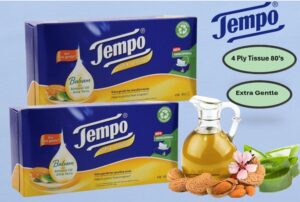 Tempo Balsam Soft & Sensitive Tissues Almond Oil 80's 4ply (12 Pack)