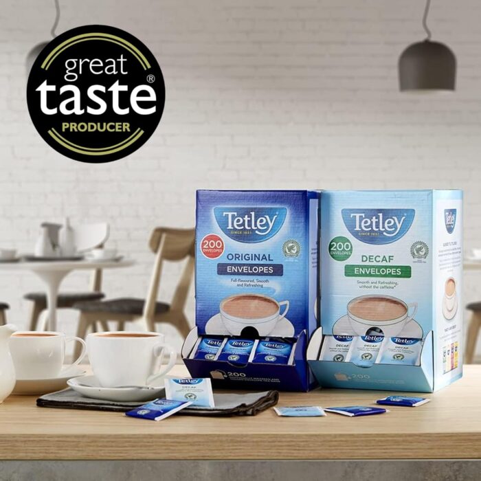 Tetley Original Black Tea Bags in Envelopes - Full Flavoured British Brew - Perfect for Breakfast or Anytime - Rainforest Alliance Certified - 200 Enveloped Teabags (1 Pack) Tetley Original Black Tea Bags in Envelopes - Full Flavoured British Brew - Perfect for Breakfast or Anytime - Rainforest Alliance Certified - 200 Enveloped Teabags (1 Pack)