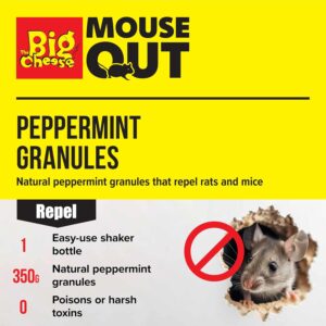 The Big Cheese Mouse Out Peppermint Granules – 350g Non-Toxic Rat & Mouse Deterrent