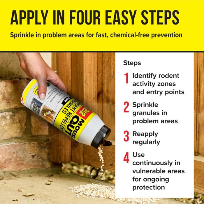The Big Cheese Mouse Out Peppermint Granules – 350g Non-Toxic Rat & Mouse Deterrent