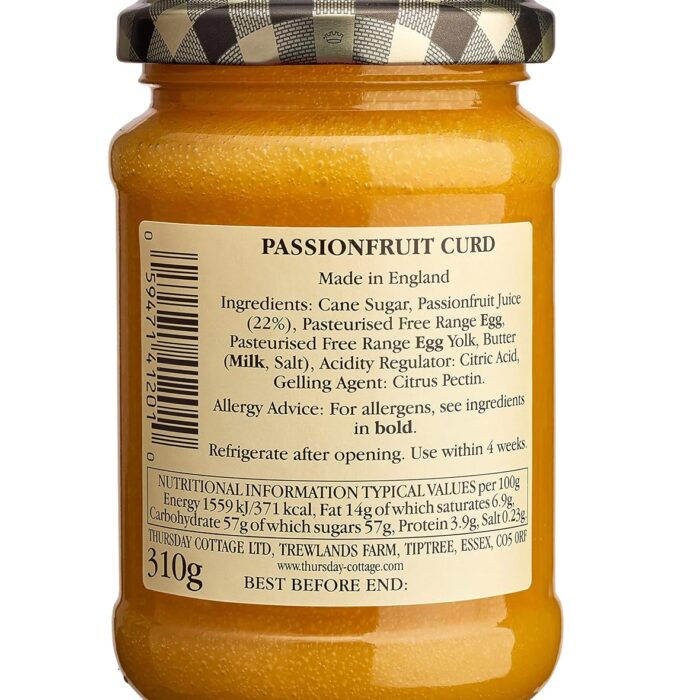 Thursday Cottage - Passionfruit Curd 310g Thursday Cottage - Passionfruit Curd 310g