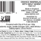 Tiptree Orange Marmalade with Malt Whisky Fine Cut (340g) - Pack of 2