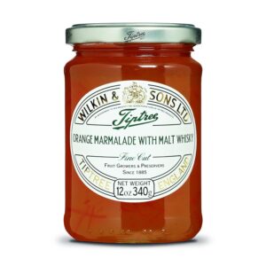 Tiptree Orange Marmalade with Malt Whisky Fine Cut (340g) - Pack of 2