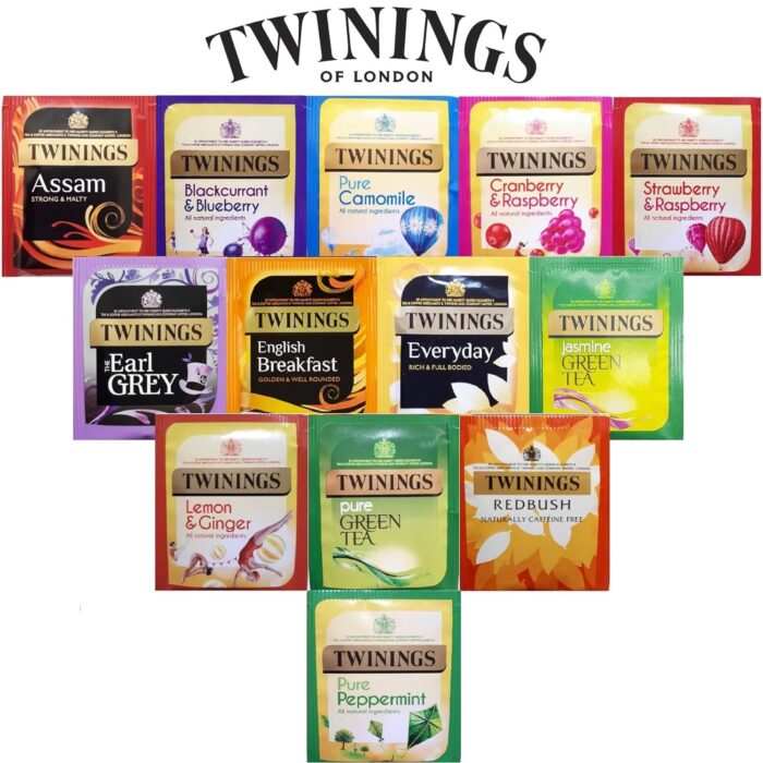 Twinings Tea Bags Individual Enveloped Tagged Classic and Flavoured Selections (50 Tea Envelopes) Twinings Tea Bags Individual Enveloped Tagged Classic and Flavoured Selections (50 Tea Envelopes)