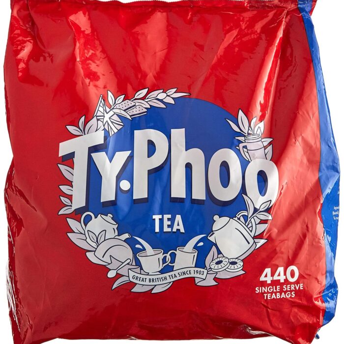 Typhoo Tea • 440 Black Tea Bags • Refreshing Everyday Blend • Bold & Full-Flavoured • Vegetarian Friendly • Packed in the UK • Ethical Sourcing