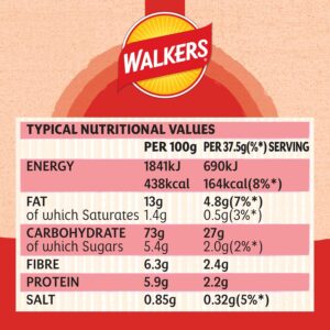 Walkers Baked Sea Salt Snacks Crisps 37.5g