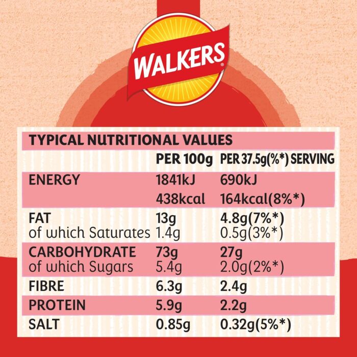 Walkers Baked Sea Salt Snacks Crisps 37.5g Walkers Baked Sea Salt Snacks Crisps 37.5g