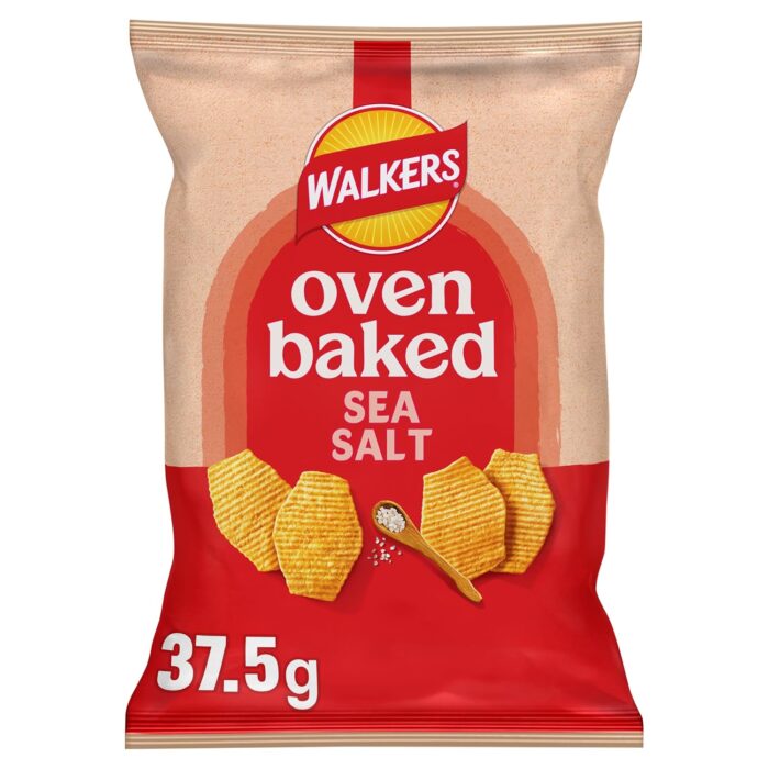 Walkers Baked Sea Salt Snacks Crisps 37.5g Walkers Baked Sea Salt Snacks Crisps 37.5g