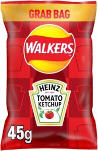 Walkers Heinz Tomato Ketchup Grab Bag Crisps 45g (Case of 32)