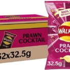 Walkers Prawn Cocktail Crisps Multi-Pack Box 32.5g Case of 32