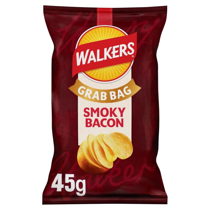 Walkers Smoky Bacon Crisps 45g (case of 32) Walkers Smoky Bacon Crisps 45g (case of 32)