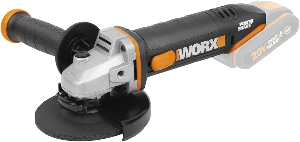 WORX WX803.9 18V (20V Max) Cordless 125mm Angle Grinder - (Tool only - Battery & Charger Sold Separately) WORX WX803.9 18V (20V Max) Cordless 125mm Angle Grinder - (Tool only - Battery & Charger Sold Separately)