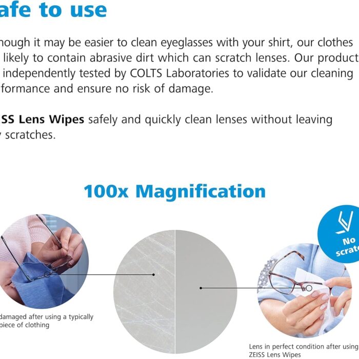 ZEISS Lens Wipes Pack of 250 Individuly Wrapped Wipes